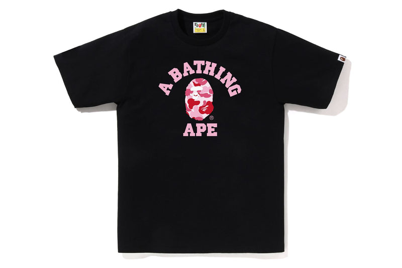 BAPE MENS ABC CAMO COLLEGE TEE