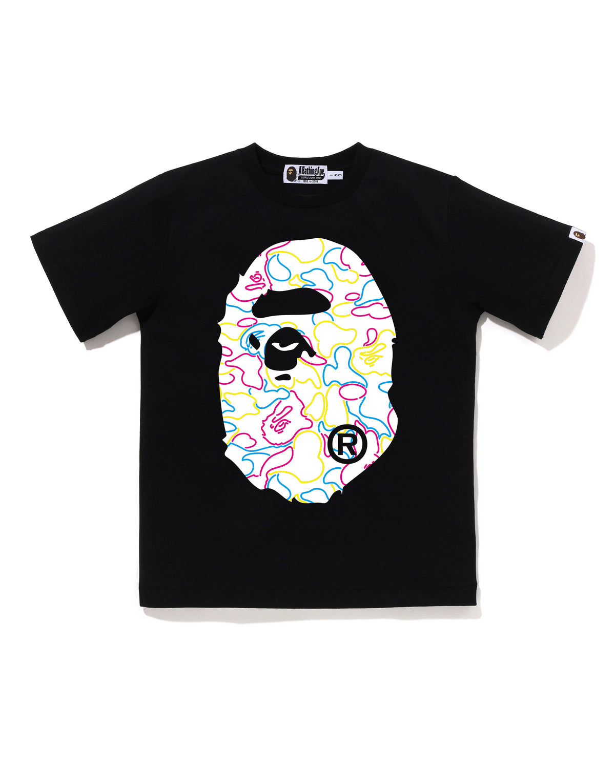 NEON CAMO BIG APE HEAD TEE KIDS