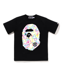 NEON CAMO BIG APE HEAD TEE KIDS