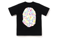 NEON CAMO BIG APE HEAD TEE KIDS