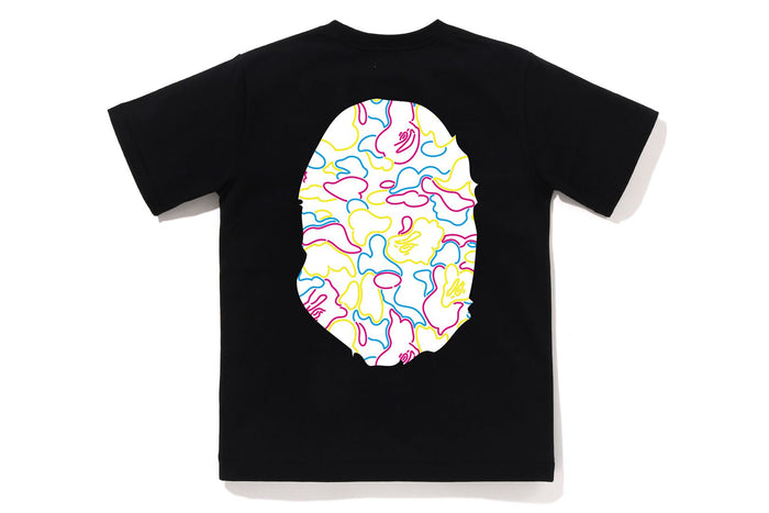 NEON CAMO BIG APE HEAD TEE KIDS