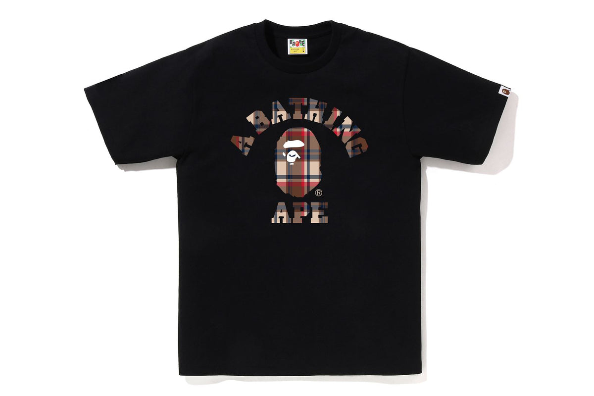 BAPE CHECK COLLEGE TEE