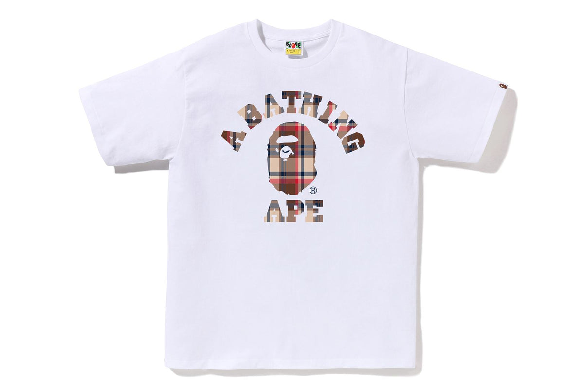BAPE CHECK COLLEGE TEE