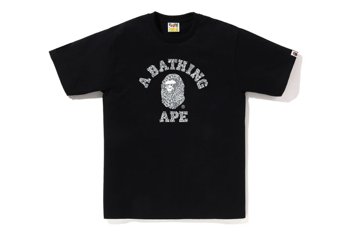 WILD LEOPARD PATTERN COLLEGE TEE