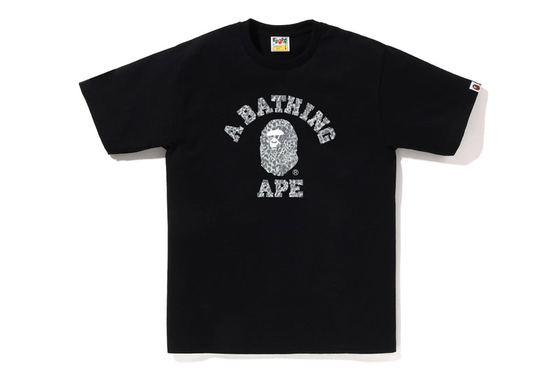 WILD LEOPARD PATTERN COLLEGE TEE