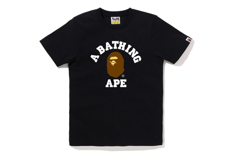 BAPE WOMENS COTTON COLLEGE T-SHIRT