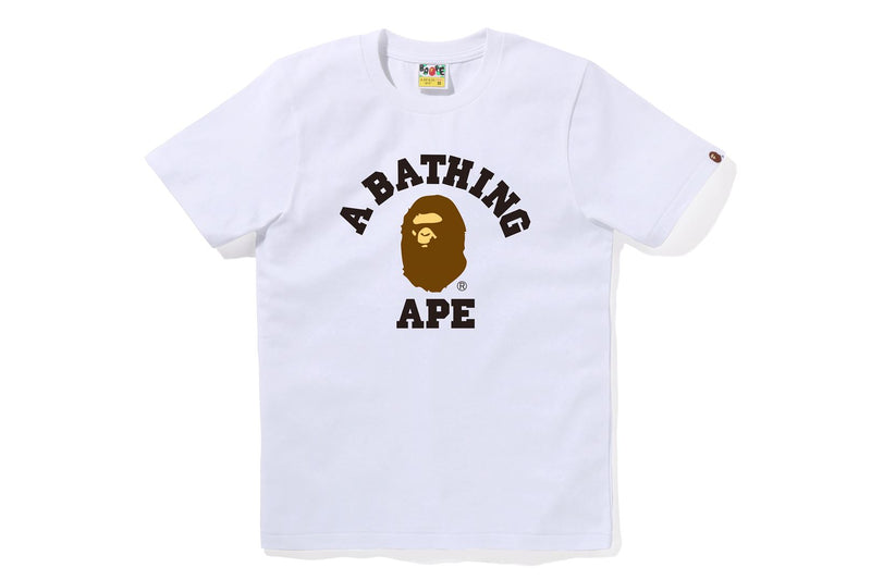 BAPE WOMENS COTTON COLLEGE T-SHIRT