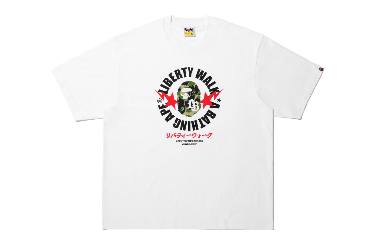 BAPE X LIBERTY WALK ABC CAMO APE HEAD RELAXED FIT TEE