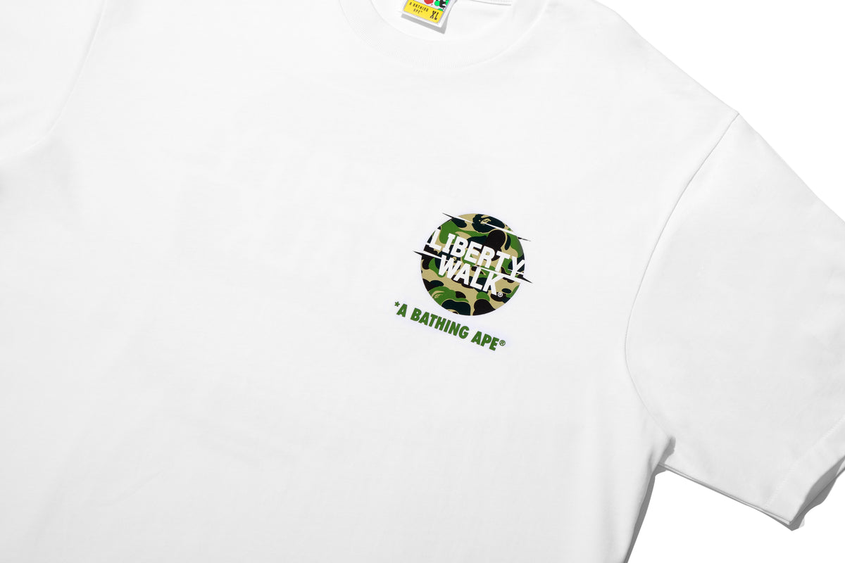 BAPE X LIBERTY WALK ABC CAMO LOGO RELAXED FIT TEE