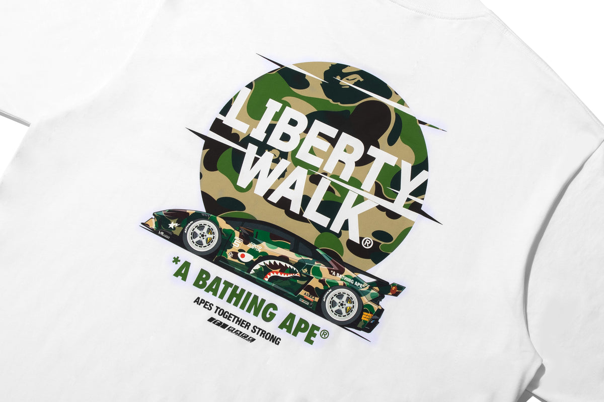 BAPE X LIBERTY WALK ABC CAMO LOGO RELAXED FIT TEE