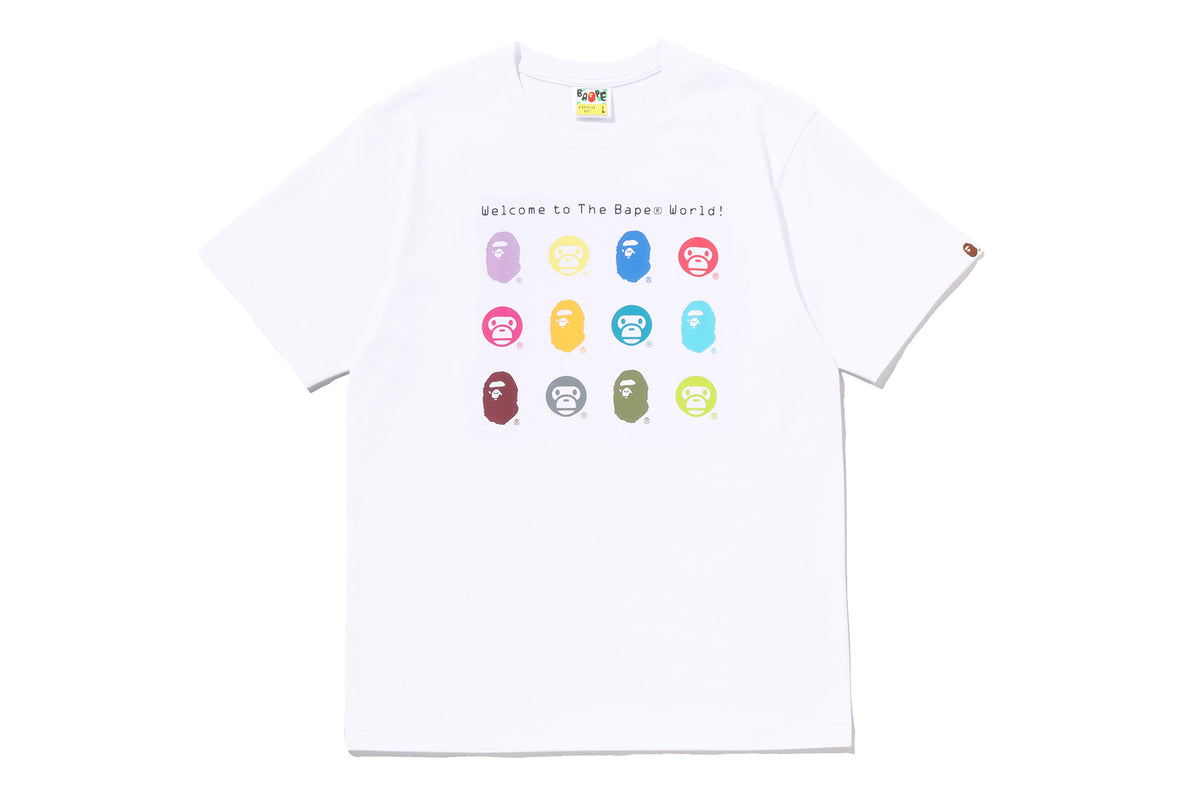 BAPE WORLD MULTI LOGO TEE