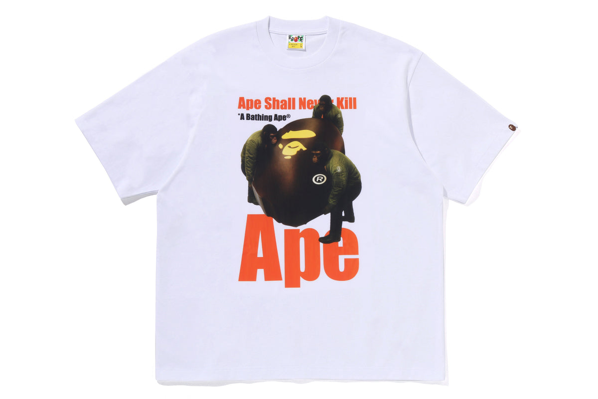 APE HEAD PHOTO PRINT RELAXED FIT TEE