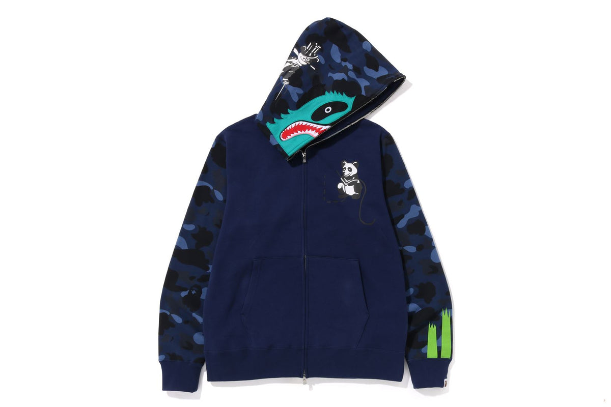 COLOR CAMO PANDA FULL ZIP HOODIE