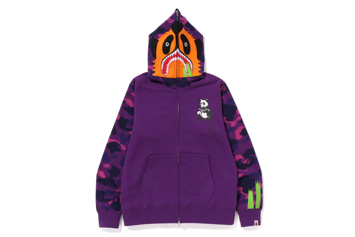 COLOR CAMO PANDA FULL ZIP HOODIE