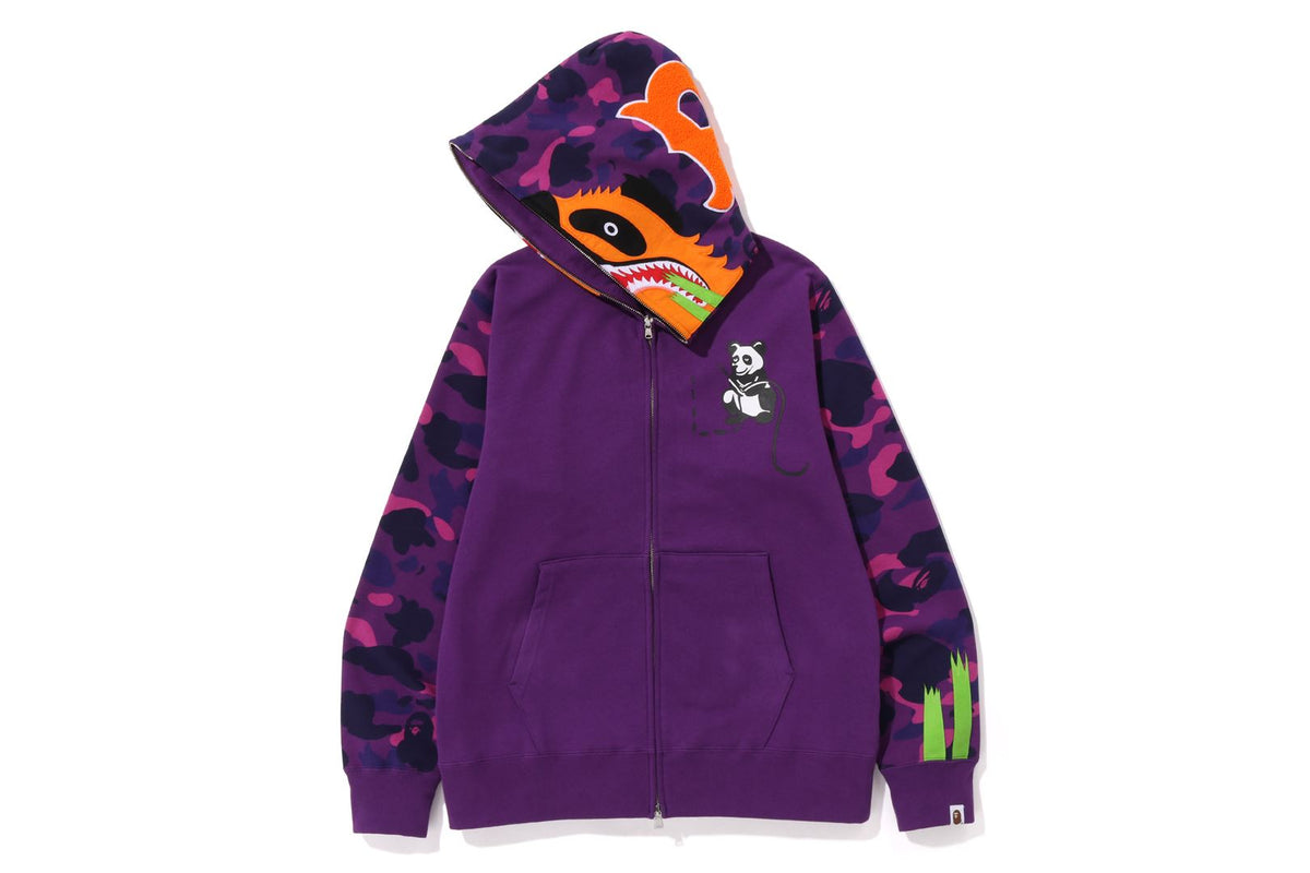 COLOR CAMO PANDA FULL ZIP HOODIE