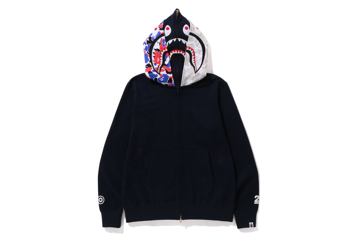 BAPE STORE LONDON 2ND ANNIV. SHARK FULL ZIP DOUBLE HOODIE