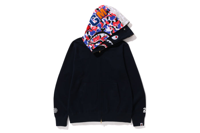 BAPE STORE® LONDON 2ND ANNIV. SHARK FULL ZIP DOUBLE HOODIE