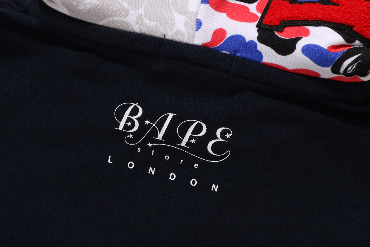 BAPE STORE LONDON 2ND ANNIV. SHARK FULL ZIP DOUBLE HOODIE