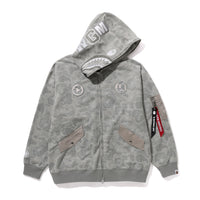 BAPEÂ® X ALPHA INDUSTRIES SHARK FULL ZIP HOODIE