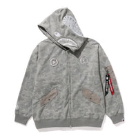 BAPEÂ® X ALPHA INDUSTRIES SHARK FULL ZIP HOODIE