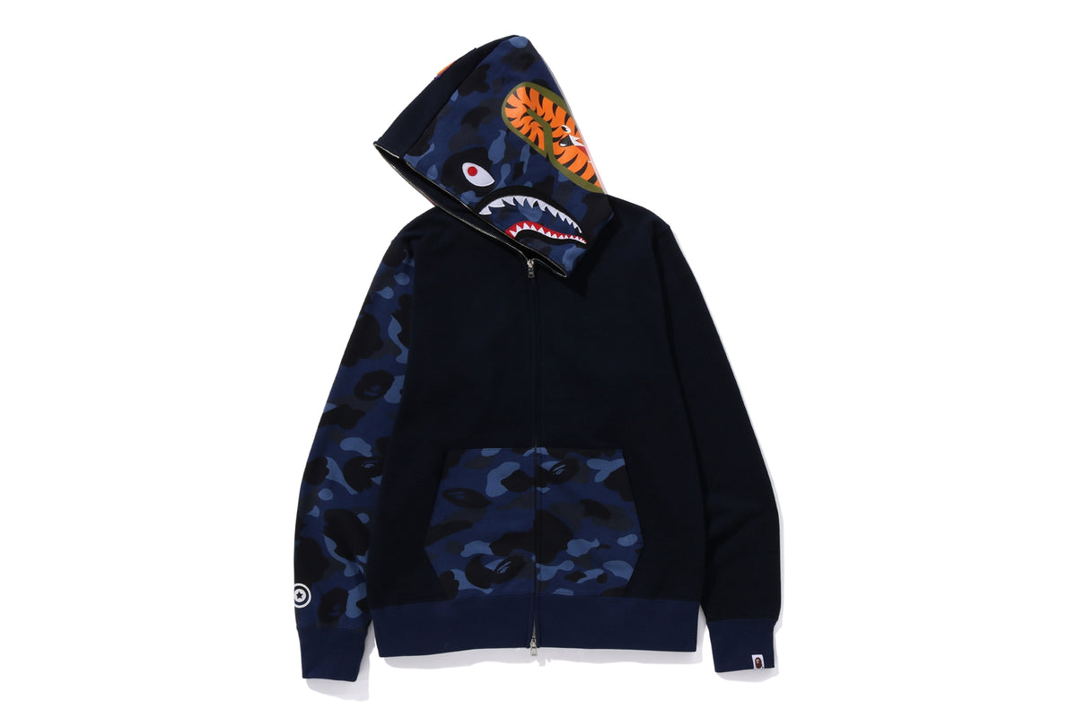 COLOR CAMO SHARK FULL ZIP HOODIE
