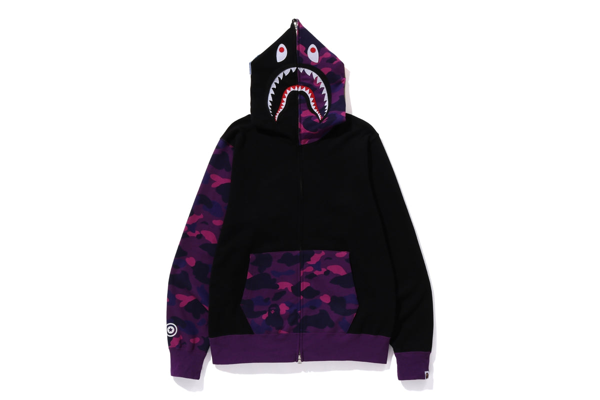 COLOR CAMO SHARK FULL ZIP HOODIE