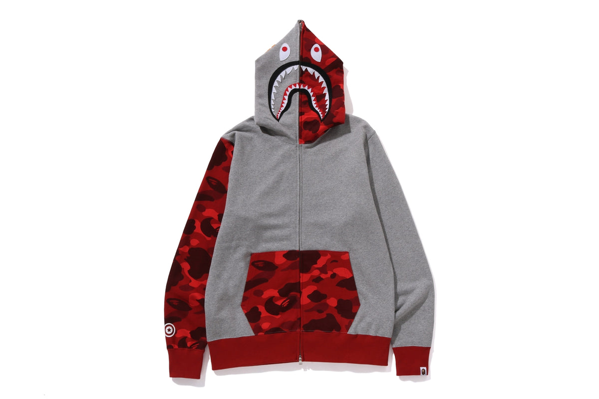 COLOR CAMO SHARK FULL ZIP HOODIE