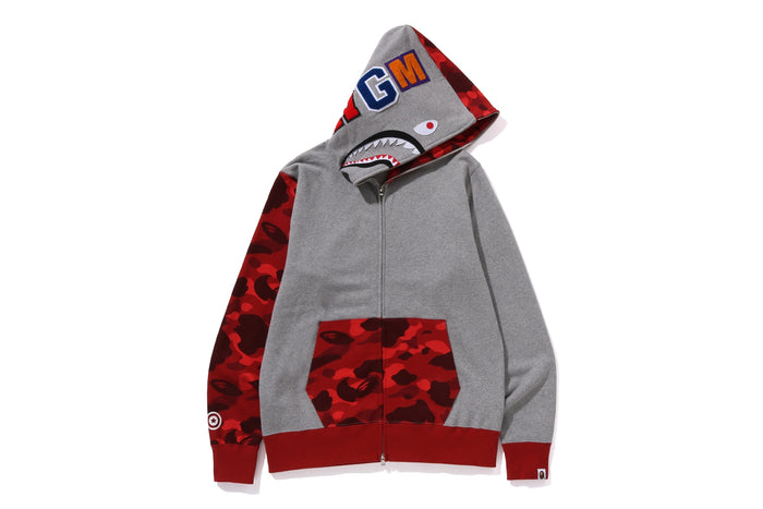 COLOR CAMO SHARK FULL ZIP HOODIE