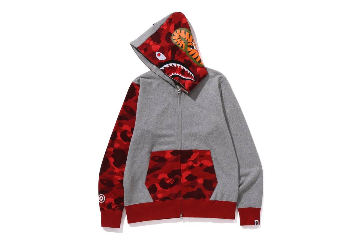 COLOR CAMO SHARK FULL ZIP HOODIE