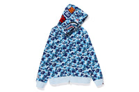 BAPE WOMENS ABC CAMO SHARK FULL ZIP HOODIE JACKET
