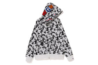 BAPE WOMENS ABC CAMO SHARK FULL ZIP HOODIE JACKET