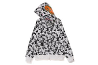 BAPE WOMENS ABC CAMO SHARK FULL ZIP HOODIE JACKET
