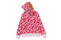 BAPE WOMENS ABC CAMO SHARK FULL ZIP HOODIE JACKET