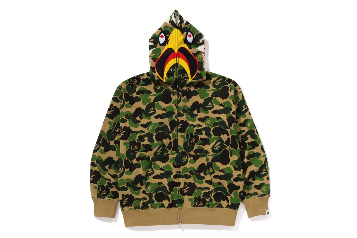 BAPE X READYMADE COTTON ABC CAMO EAGLE RELAXED FIT FULL ZIP HOODIE JACKET