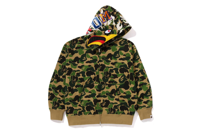 BAPE X READYMADE COTTON ABC CAMO EAGLE RELAXED FIT FULL ZIP HOODIE JACKET