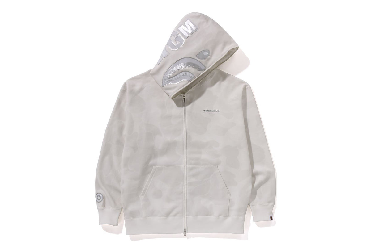 INK CAMO SHARK ZIP HOODIE