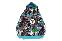 COMIC ART SHARK ZIP HOODIE