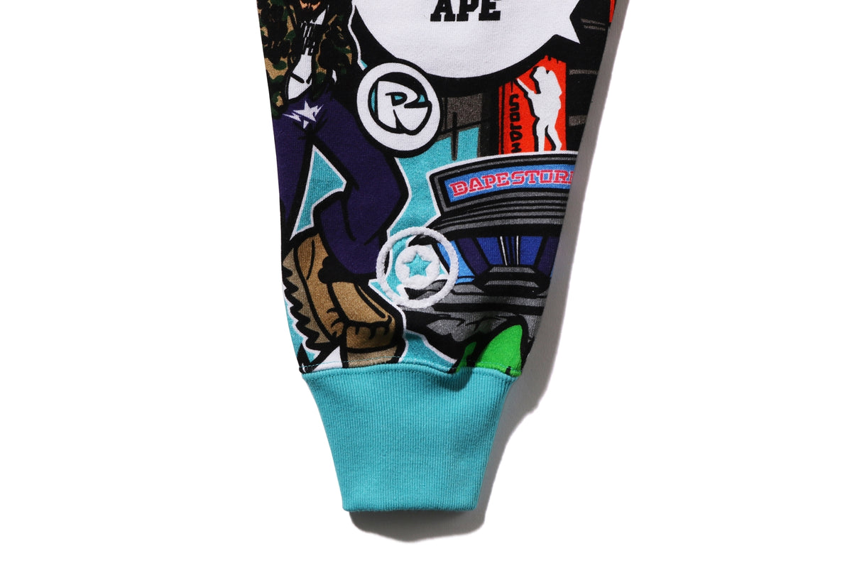 COMIC ART SHARK ZIP HOODIE