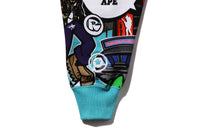 COMIC ART SHARK ZIP HOODIE
