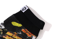BAPE MENS COTTON SHARK PRINT FLYER PATTERN FULL ZIP HOODIE