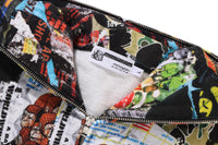 BAPE MENS COTTON SHARK PRINT FLYER PATTERN FULL ZIP HOODIE