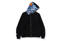 BAPE MENS ABC CAMO REVERSIBLE  SHARK FULL ZIP HOODIE JACKET