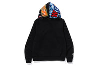 BAPE MENS ABC CAMO REVERSIBLE  SHARK FULL ZIP HOODIE JACKET