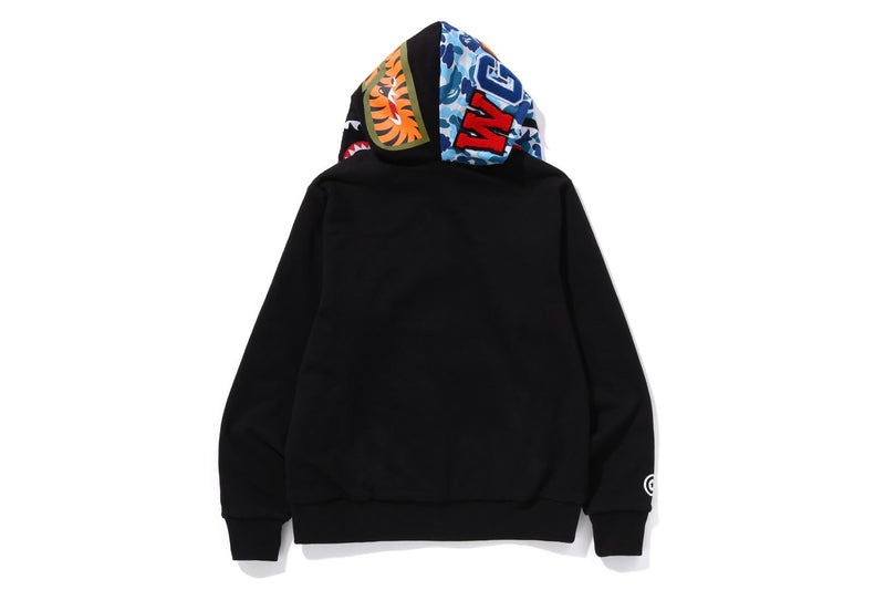 BAPE MENS ABC CAMO REVERSIBLE  SHARK FULL ZIP HOODIE JACKET