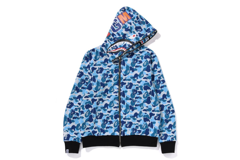 BAPE MENS ABC CAMO REVERSIBLE  SHARK FULL ZIP HOODIE JACKET