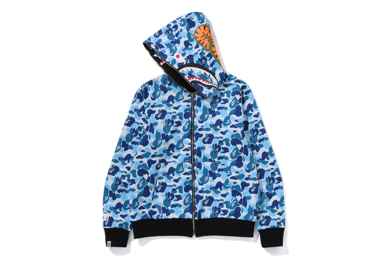 BAPE MENS ABC CAMO REVERSIBLE  SHARK FULL ZIP HOODIE JACKET