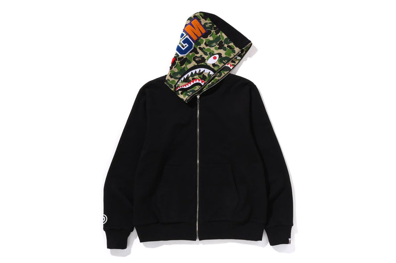 BAPE MENS ABC CAMO REVERSIBLE  SHARK FULL ZIP HOODIE JACKET