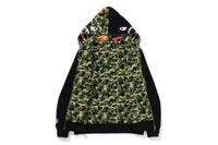 BAPE MENS ABC CAMO REVERSIBLE  SHARK FULL ZIP HOODIE JACKET