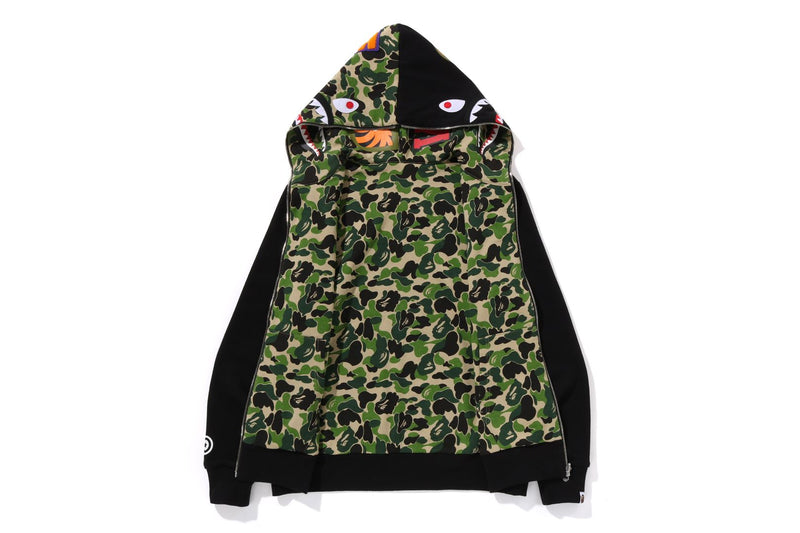 BAPE MENS ABC CAMO REVERSIBLE  SHARK FULL ZIP HOODIE JACKET