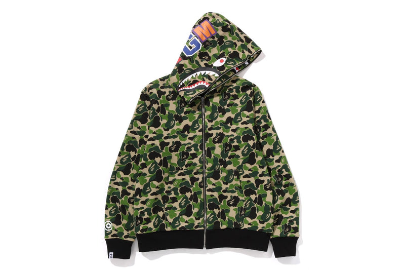 BAPE MENS ABC CAMO REVERSIBLE  SHARK FULL ZIP HOODIE JACKET